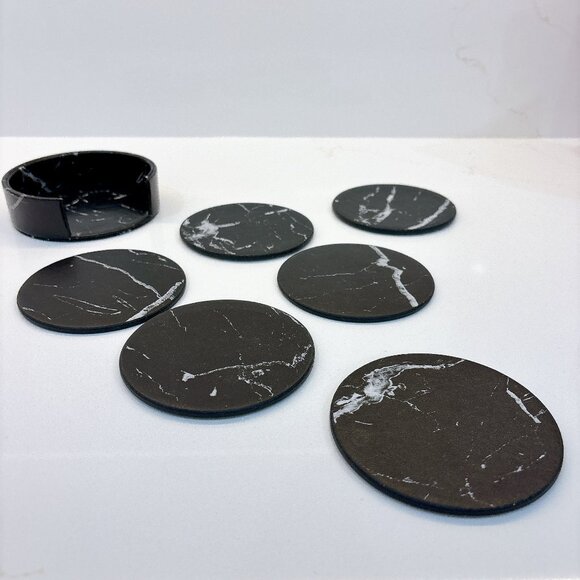 95% NEW LEATHER COASTER - Picture 1 of 4